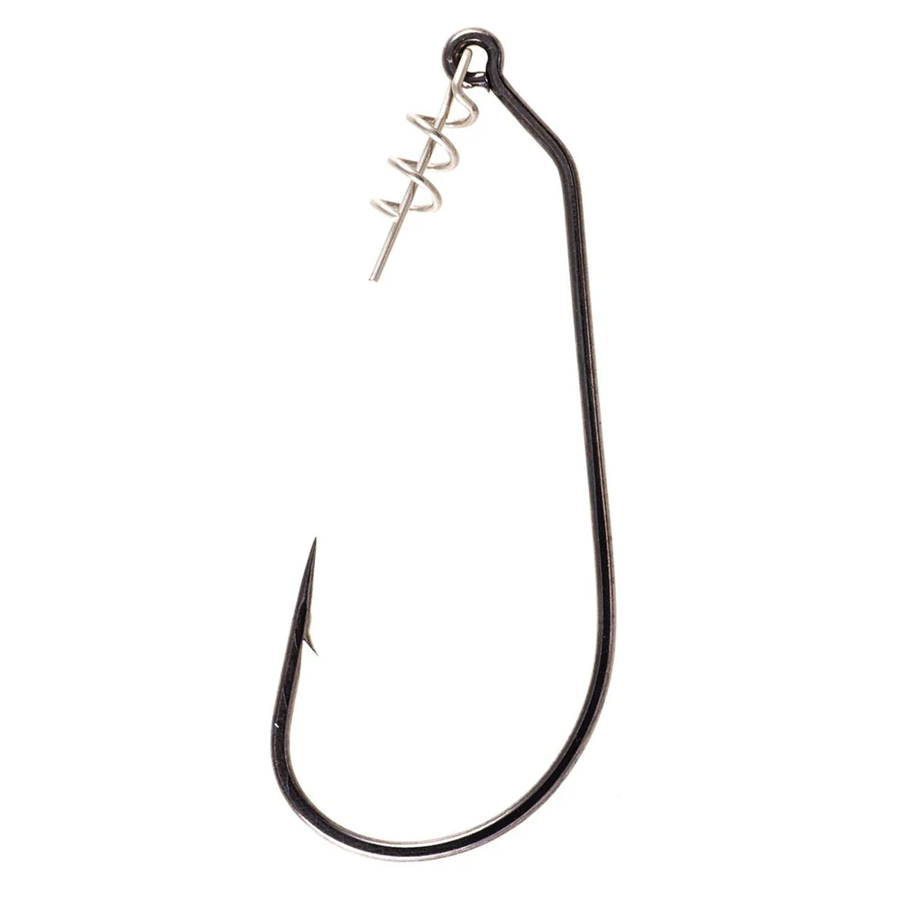 Owner Twistlock Bass Black Chrome Hook 4-Pack